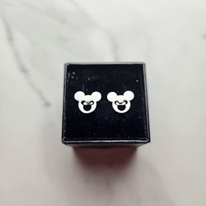 Stainless Steel Mickey Mouse Cut Out Earrings
